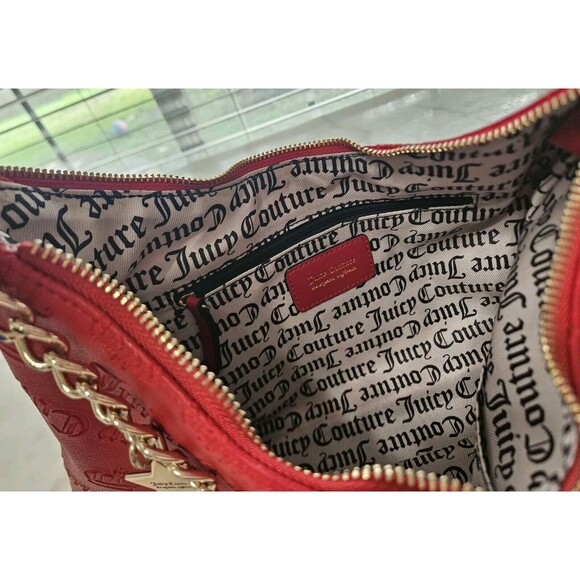 New Juicy Couture Not Your Babe Hobo Cool Red Bag NWT - Picture 9 of 13